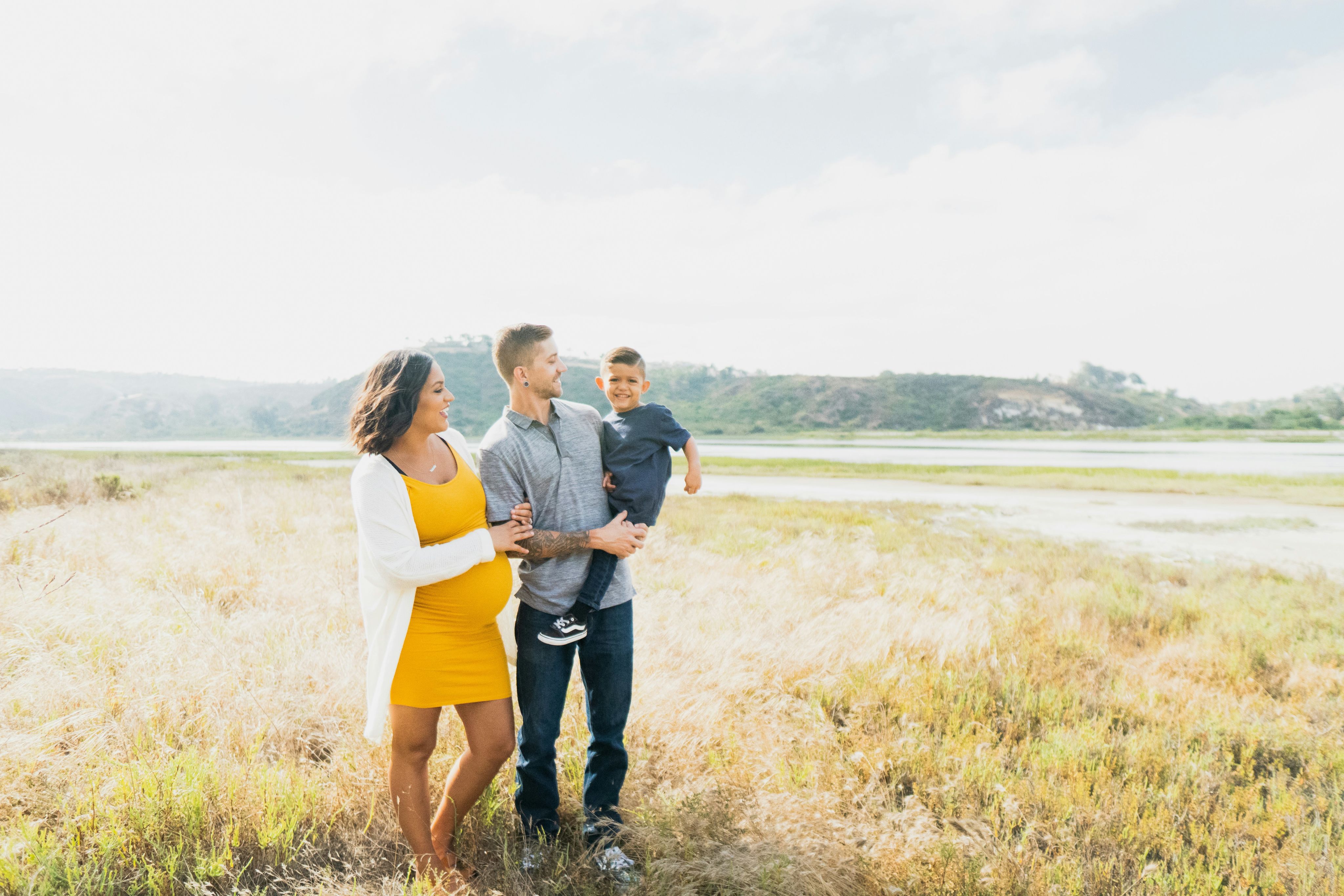 man and woman standing outdoors