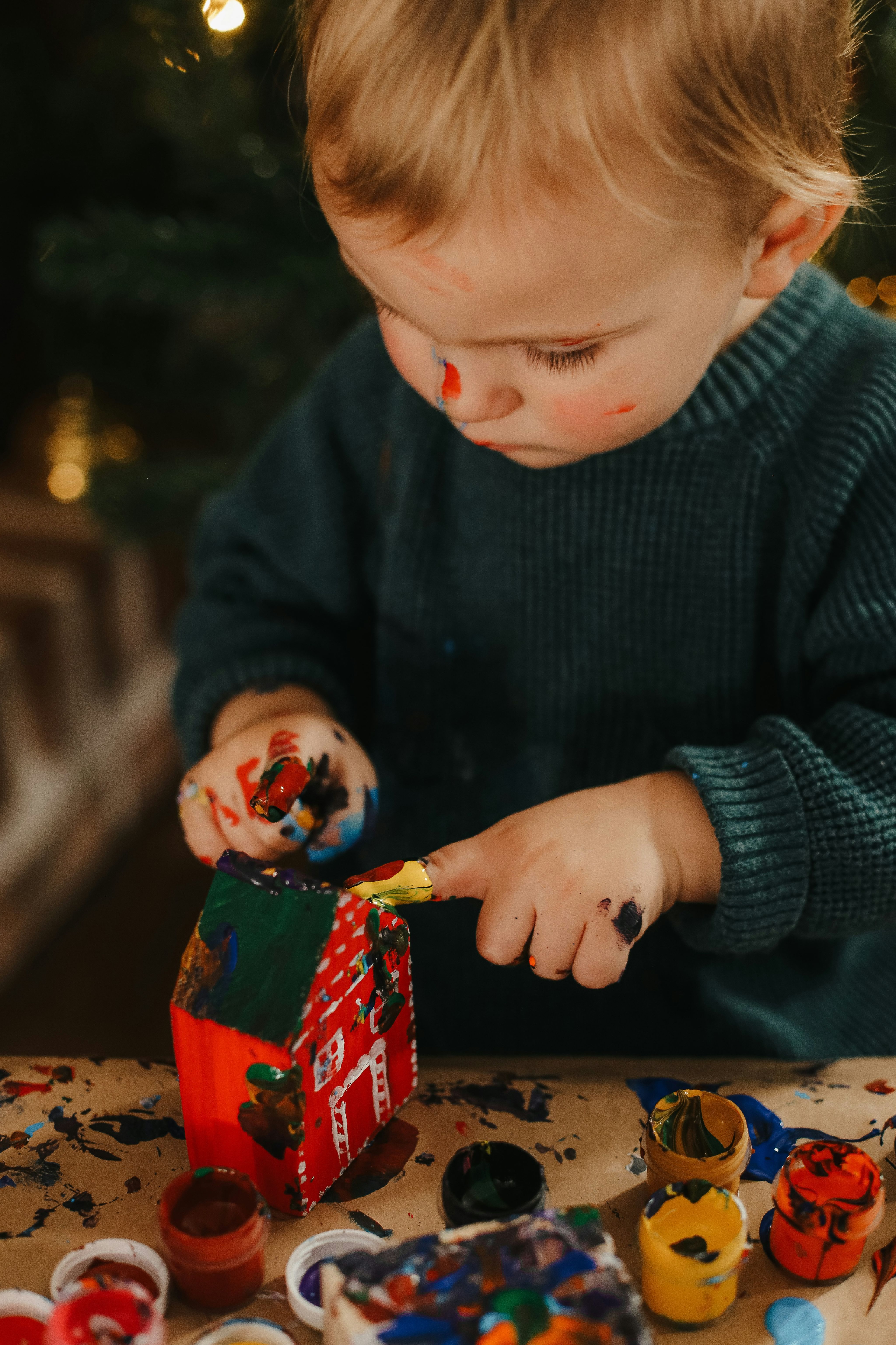 a child playing with toys